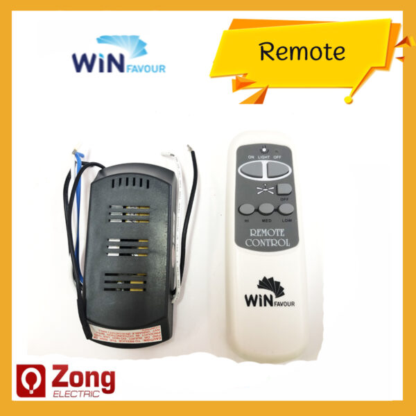 Win favour ชุดรีโมทพัดลมเพดาน ปรับได้3ความแรง มีสวิตเปิดปิดไฟ ของแท้ พร้อมตัวรับสัญญาณ Remote Control Ceiling fan รุ่น WFSP-TS01