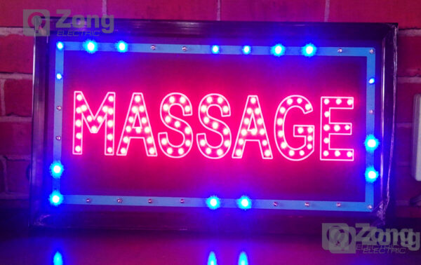 ป้ายไฟLED MASSAGE นวด