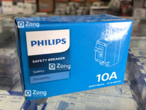 เซฟตี้เบรกเกอร์ฟิลิปส์ป้องกันไฟเกิน 2สาย 10แอมป์ ของแท้!!! Philips Breaker 2P10A