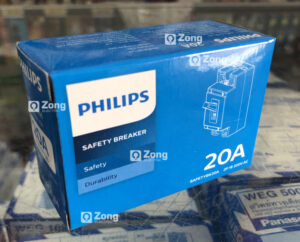 เซฟตี้เบรกเกอร์ฟิลิปส์ป้องกันไฟเกิน 2สาย 20แอมป์ ของแท้!!! Philips Breaker 2P20A