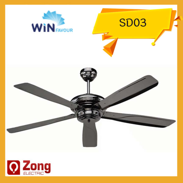 Winfavour พัดลมเพดาน ใบพัด 56นิ้ว 5ใบพัด ชนิดรีโมท สีดำ SD03  Remote control ceiling fan