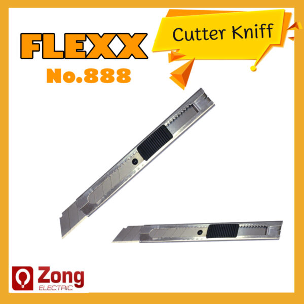 cutter Flexx Stainless Cutter Kniff คัตเตอร์ คัตเตอร์สแตนเลส พร้อมใบมีดคัตเตอร์ เล็ก คม กระชับ แข็งแรง